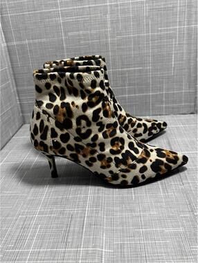 Charles by Charles David Leopard Ankle Booties Heels Womens 5.5 M NWB